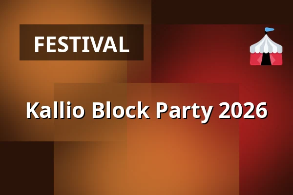 Kallio Block Party 2026 — Helsinki