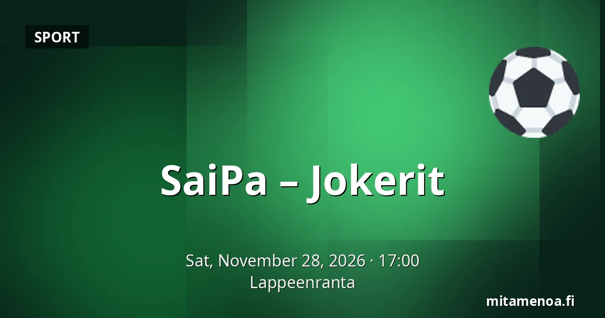 SaiPa – Jokerit — Lappeenranta