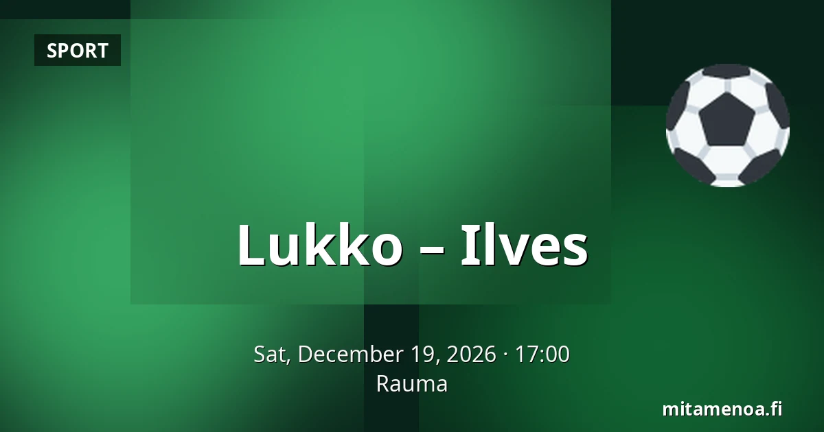 Lukko – Ilves — Rauma