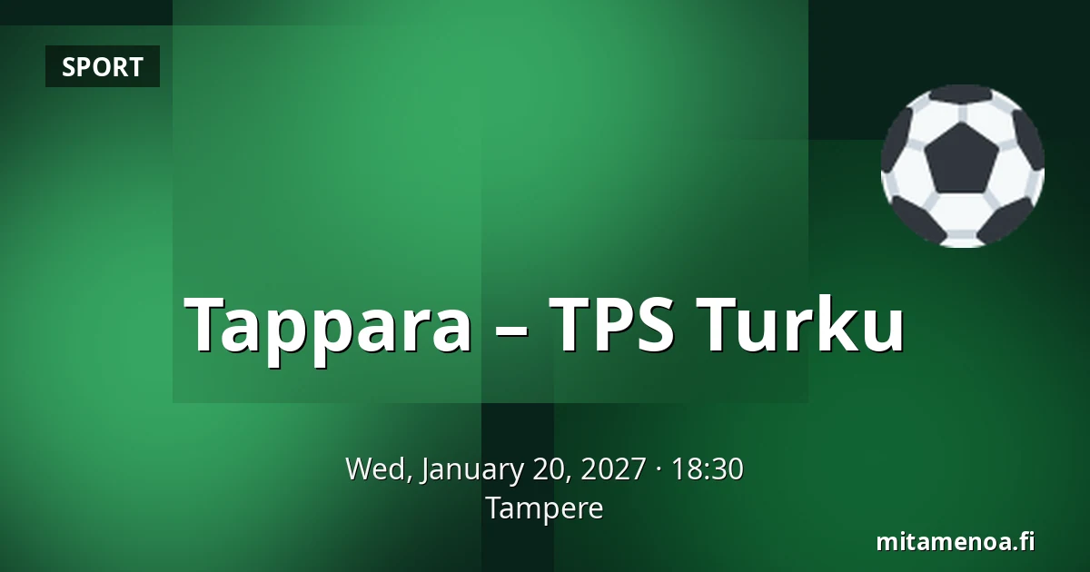 Tappara – TPS Turku — Tampere