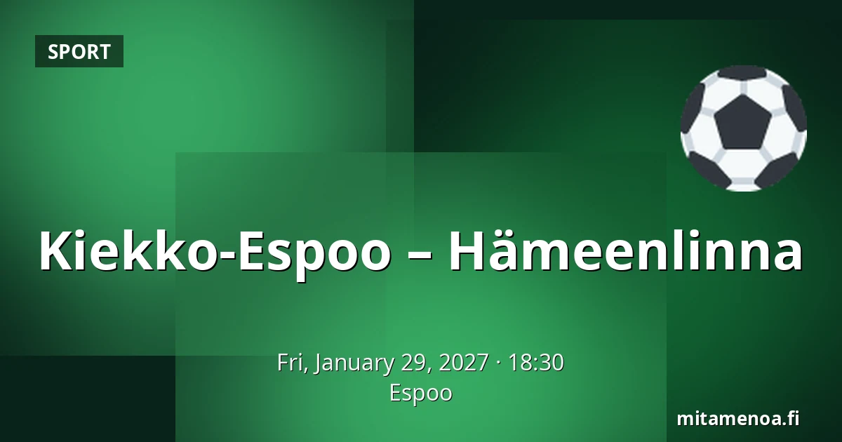 Kiekko-Espoo – Hameenlinna — Espoo