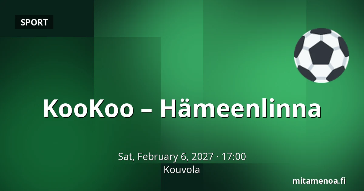 KooKoo – Hameenlinna — Kouvola