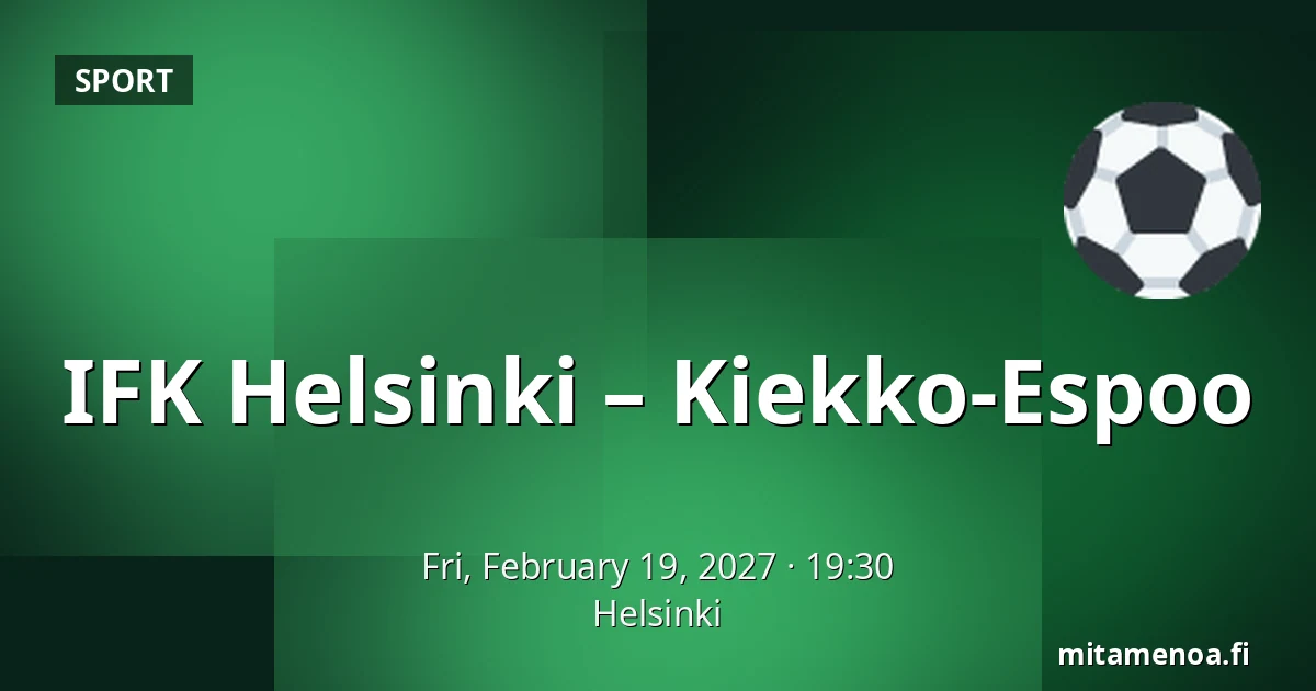 IFK Helsinki – Kiekko-Espoo — Helsinki
