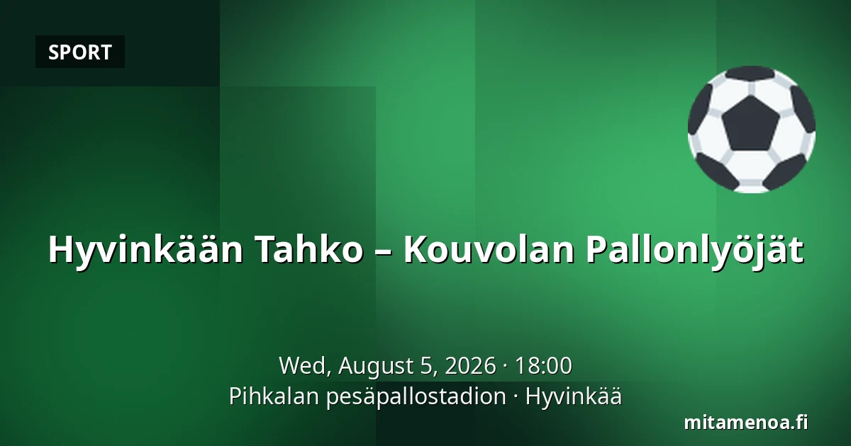 Hyvinkään Tahko – Kouvolan Pallonlyöjät — Pihkalan pesäpallostadion, Hyvinkää