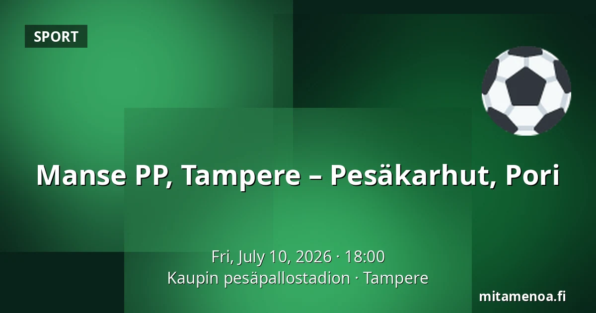 Manse PP, Tampere – Pesäkarhut, Pori — Kaupin pesäpallostadion, Tampere