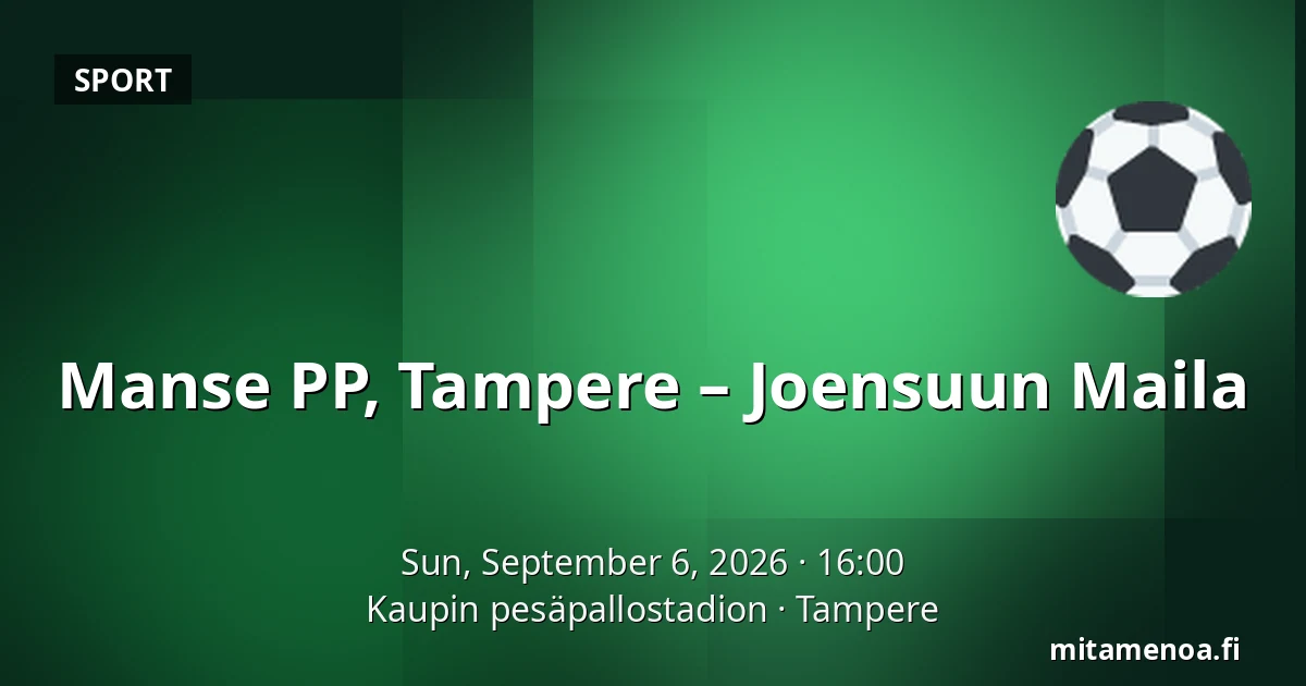 Manse PP, Tampere – Joensuun Maila — Kaupin pesäpallostadion, Tampere
