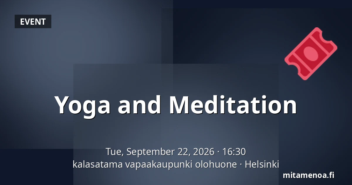 Yoga and Meditation — kalasatama vapaakaupunki olohuone, Helsinki