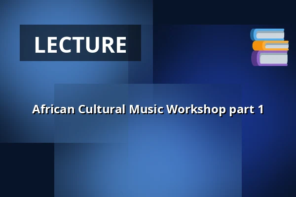 African Cultural Music Workshop part 1 — kalasatama vapaakaupunki olohuone, Helsinki