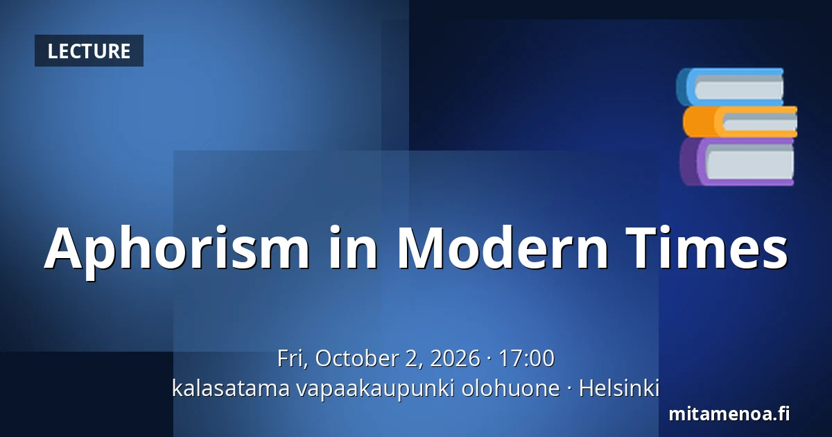 Aphorism in Modern Times — kalasatama vapaakaupunki olohuone, Helsinki