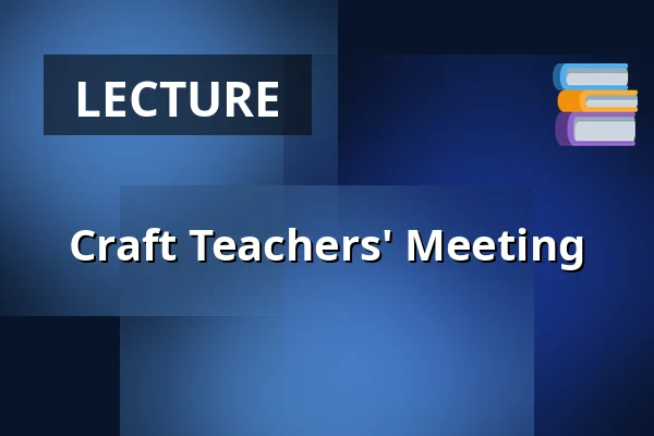 Craft Teachers' Meeting — Ison Omenan kirjasto, Espoo