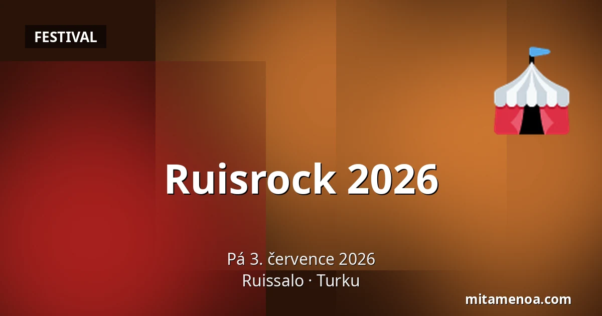 Ruisrock 2026 — Ruissalo, Turku