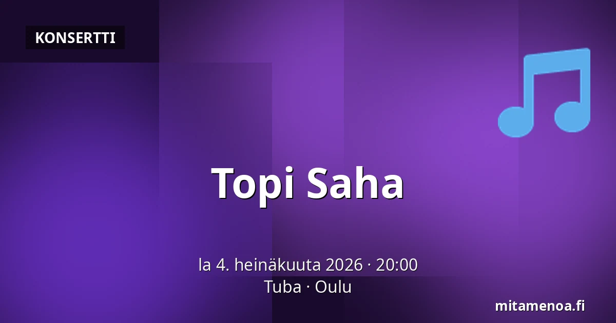 Topi Saha — Tuba, Oulu
