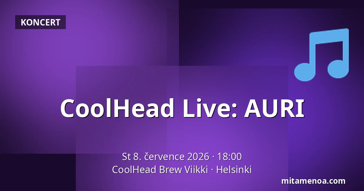 CoolHead Live: AURI — CoolHead Brew Viikki, Helsinki