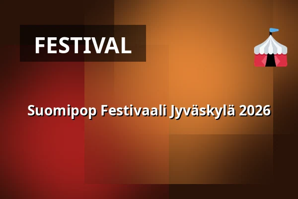 Suomipop Festivaali Jyväskylä 2026 — Lutakonaukio, Jyväskylä