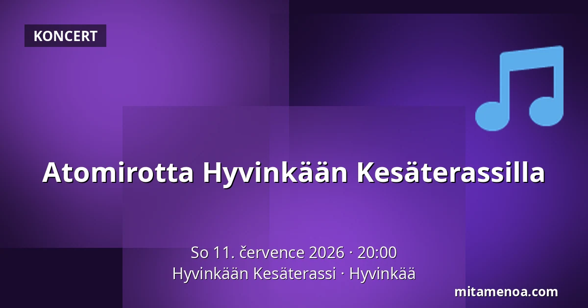Atomirotta Hyvinkään Kesäterassilla — Hyvinkään Kesäterassi, Hyvinkää