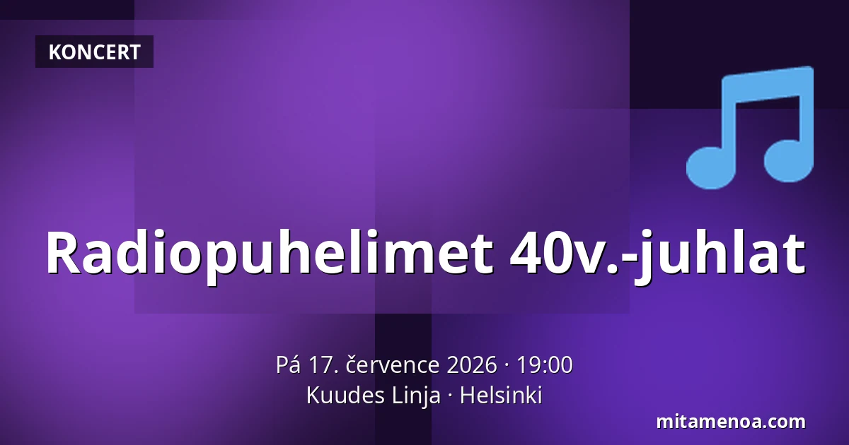 Radiopuhelimet 40v.-juhlat — Kuudes Linja, Helsinki