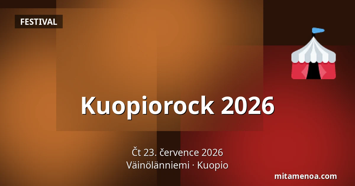 Kuopiorock 2026 — Väinölänniemi, Kuopio