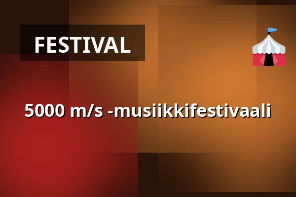 5000 m/s -musiikkifestivaali — Veturimuseo, Akaa