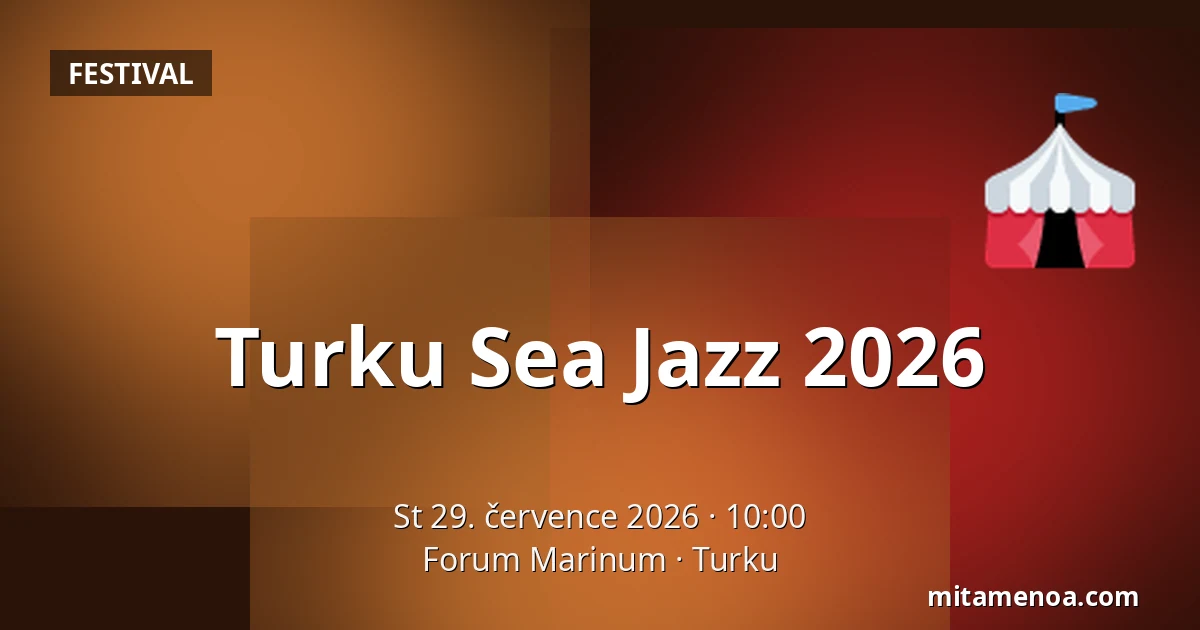 Turku Sea Jazz 2026 — Forum Marinum, Turku