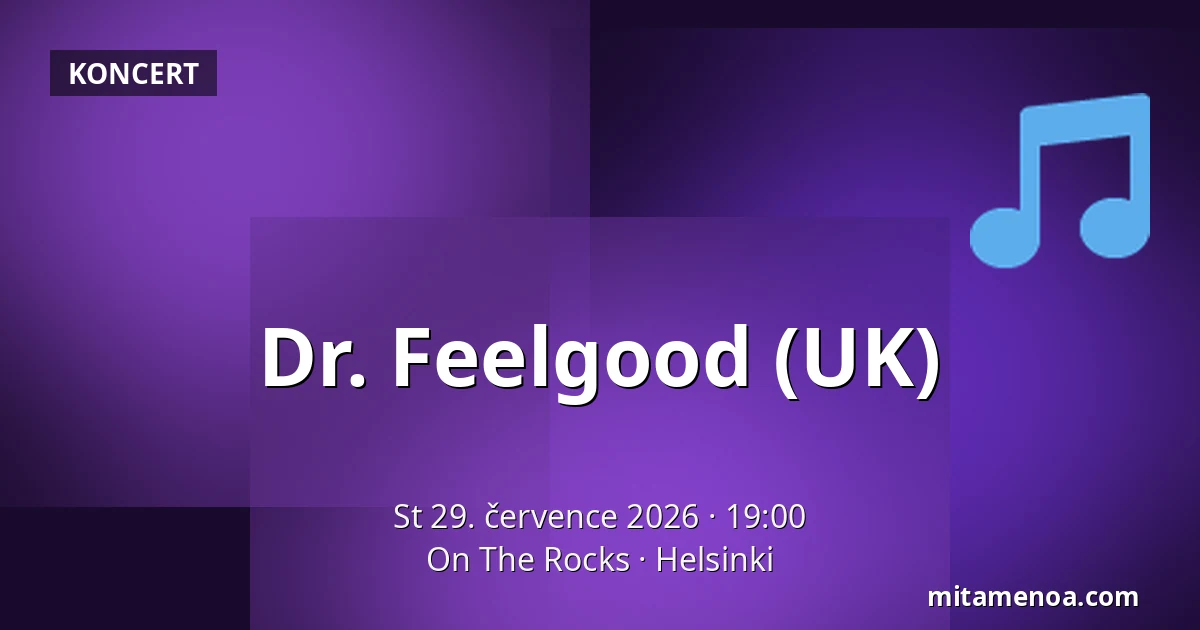 Dr. Feelgood (UK) — On The Rocks, Helsinki