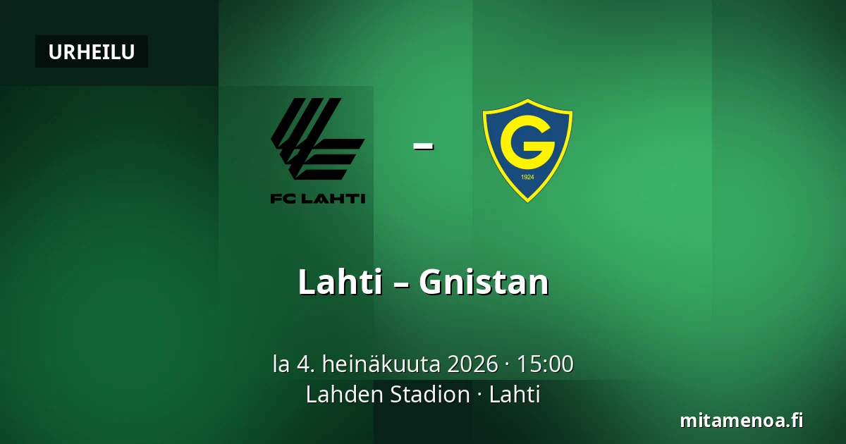 Lahti – Gnistan — Lahden Stadion, Lahti