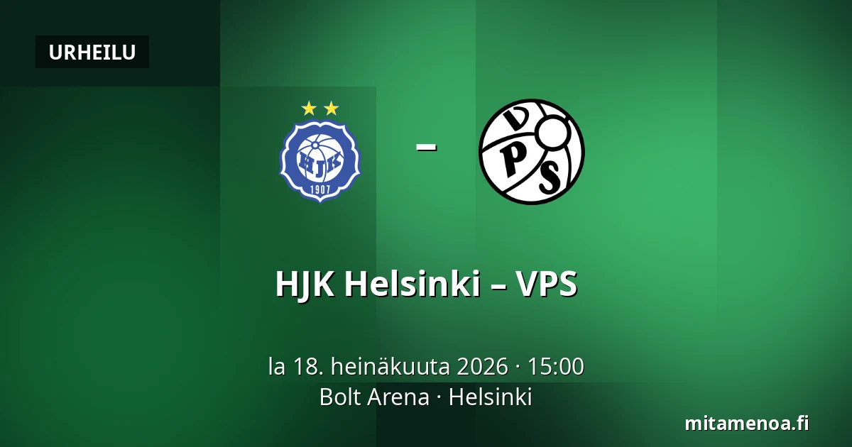 HJK Helsinki – VPS — Bolt Arena, Helsinki