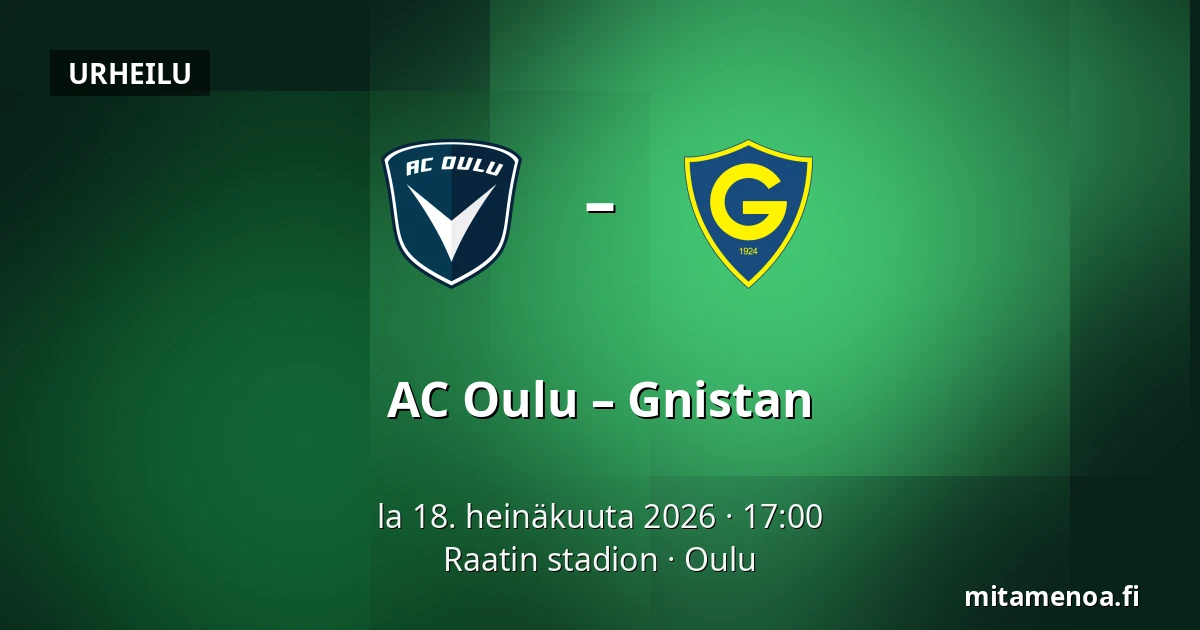 AC Oulu – Gnistan — Raatin stadion, Oulu
