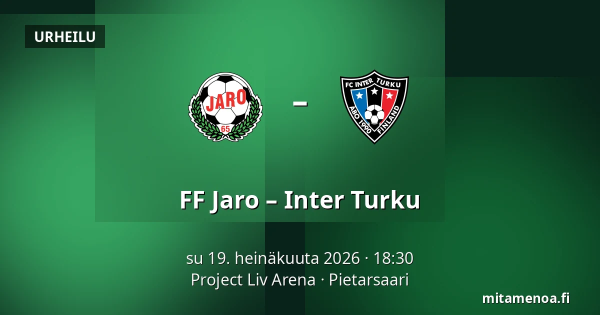 FF Jaro – Inter Turku — Project Liv Arena, Pietarsaari