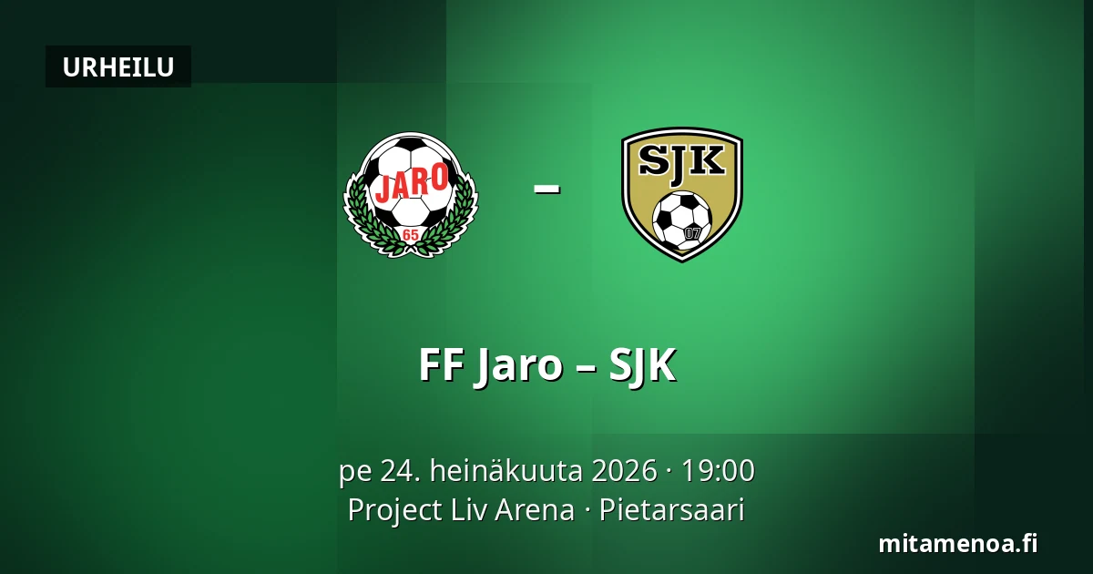 FF Jaro – SJK — Project Liv Arena, Pietarsaari