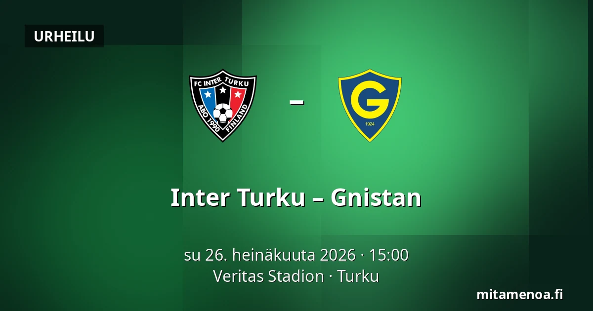 Inter Turku – Gnistan — Veritas Stadion, Turku