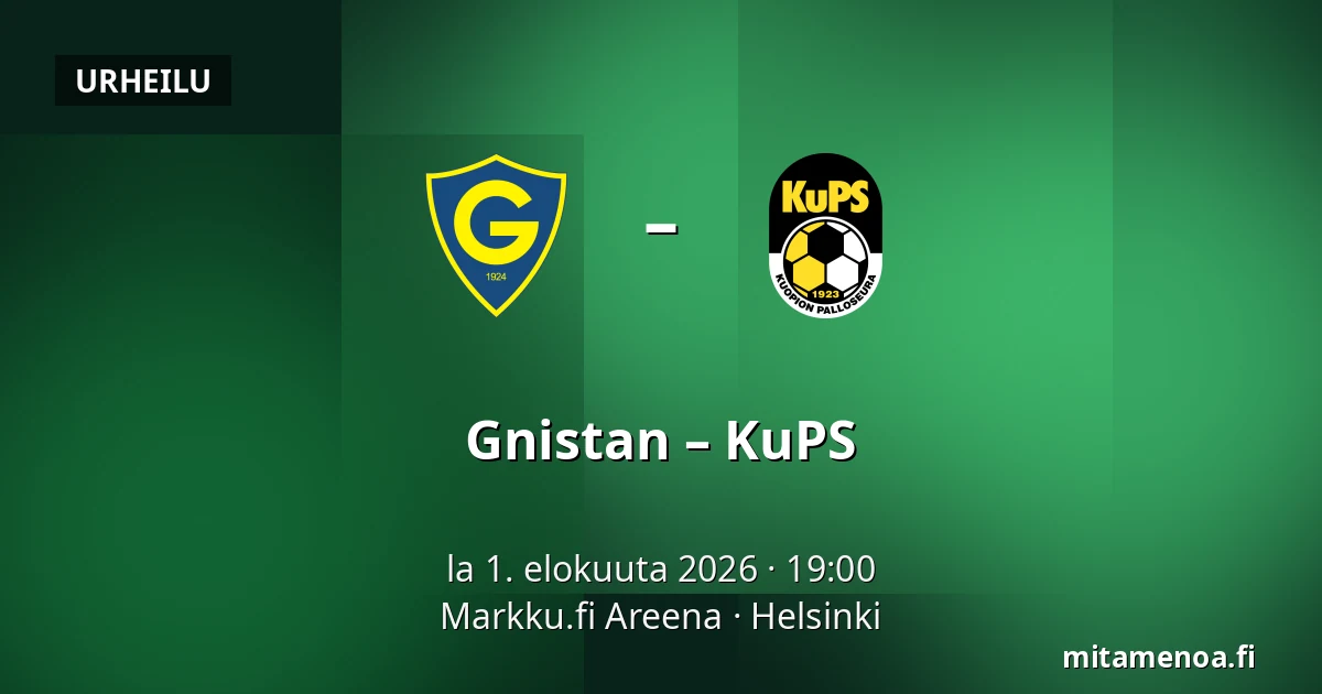 Gnistan – KuPS — Markku.fi Areena, Helsinki
