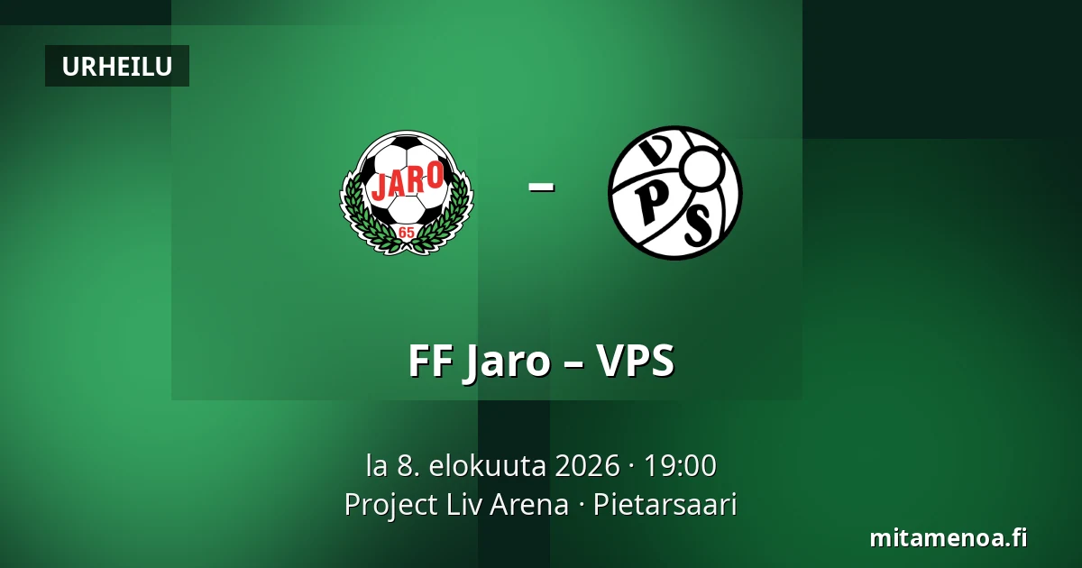 FF Jaro – VPS — Project Liv Arena, Pietarsaari