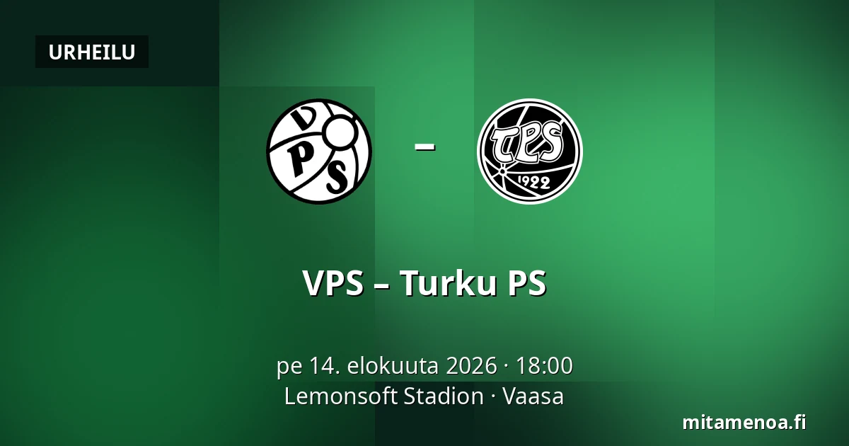 VPS – Turku PS — Lemonsoft Stadion, Vaasa