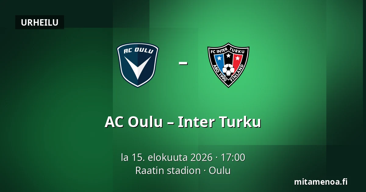AC Oulu – Inter Turku — Raatin stadion, Oulu