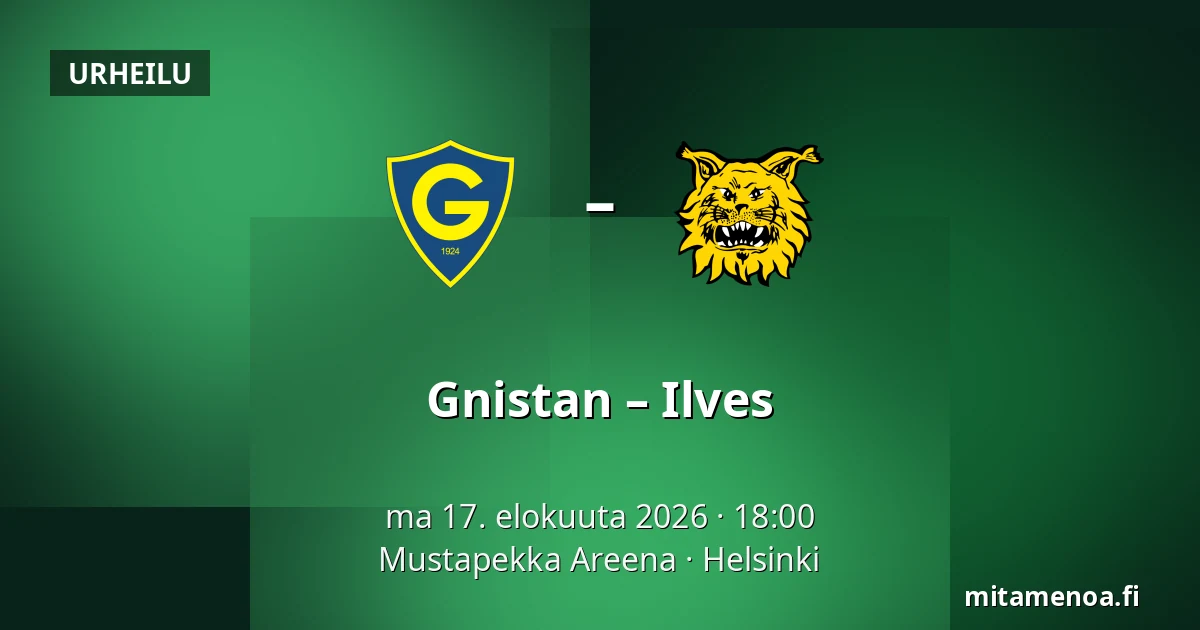 Gnistan – Ilves — Mustapekka Areena, Helsinki