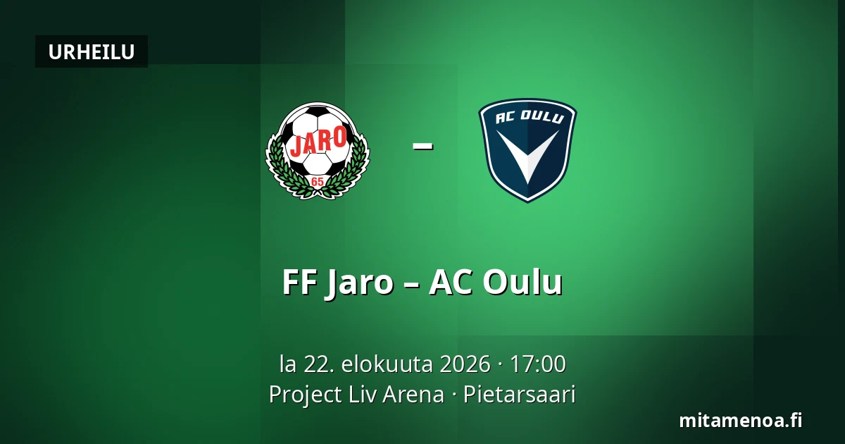 FF Jaro – AC Oulu — Project Liv Arena, Pietarsaari