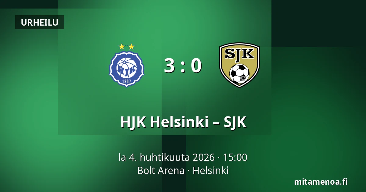 HJK Helsinki – SJK — Bolt Arena, Helsinki