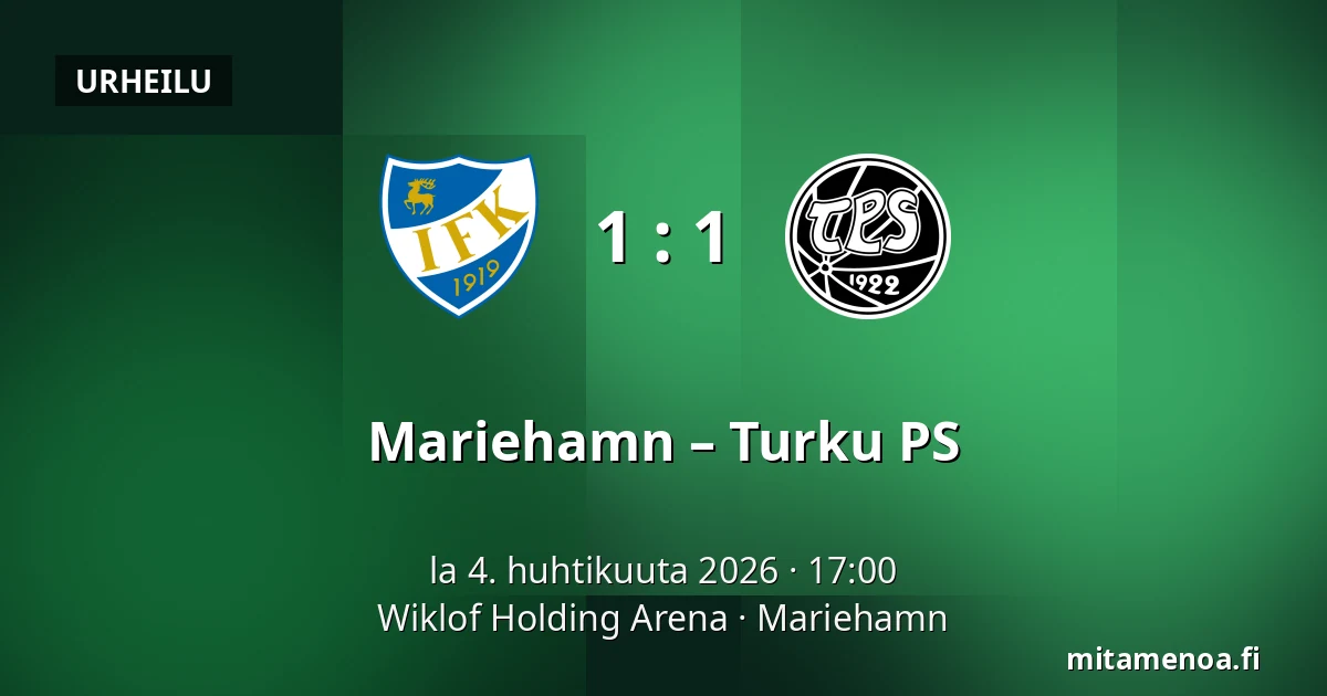Mariehamn – Turku PS — Wiklof Holding Arena, Maarianhamina