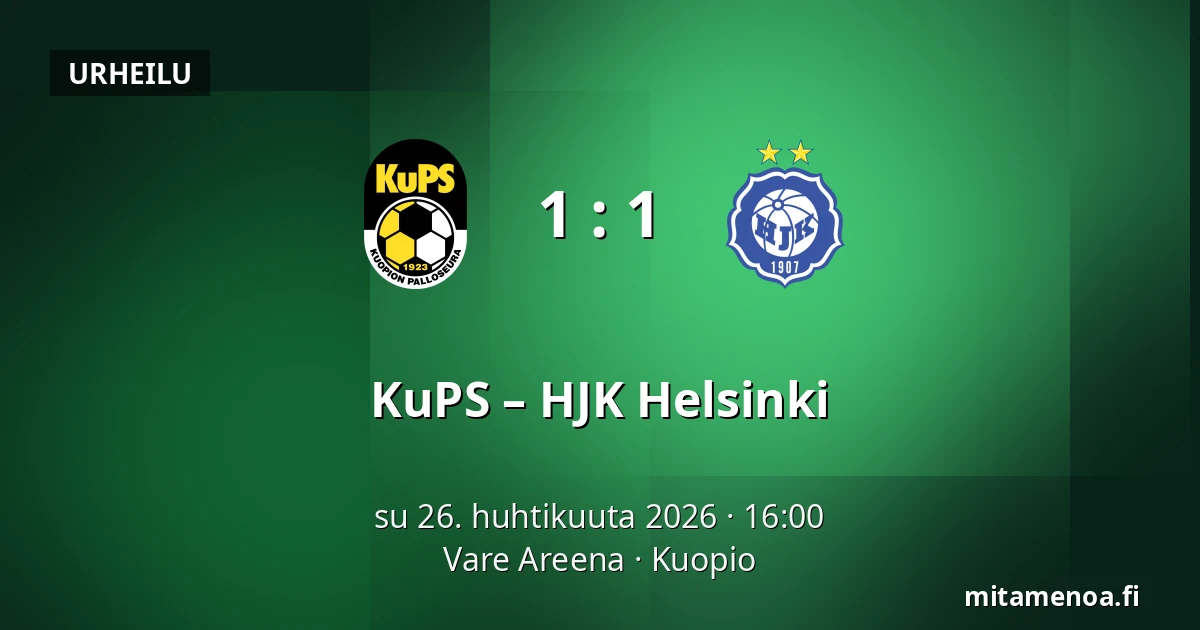 KuPS – HJK Helsinki — Vare Areena, Kuopio