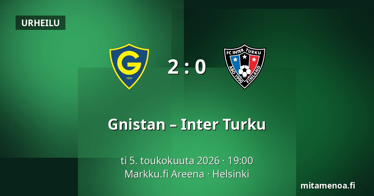 Gnistan – Inter Turku — Markku.fi Areena, Helsinki