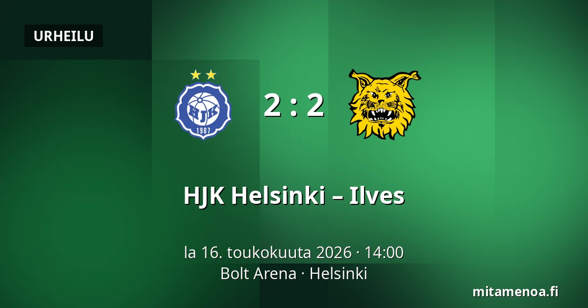 HJK Helsinki – Ilves — Bolt Arena, Helsinki