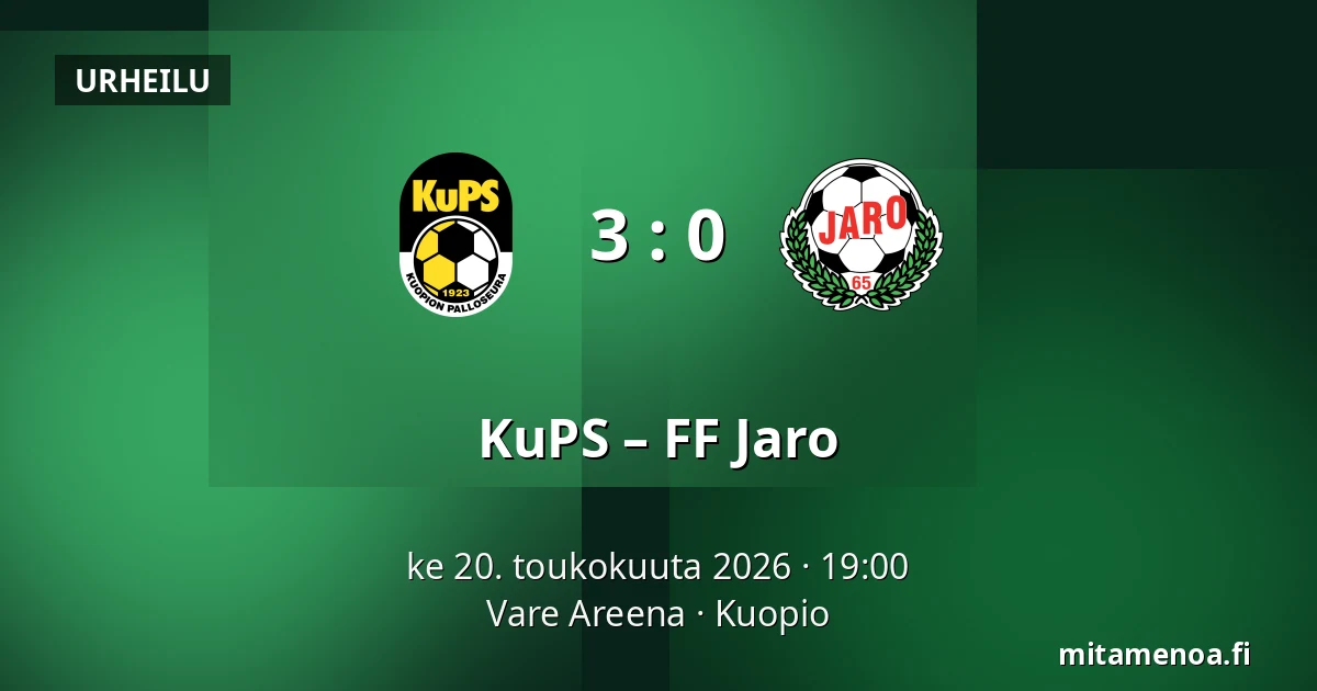 KuPS – FF Jaro — Vare Areena, Kuopio