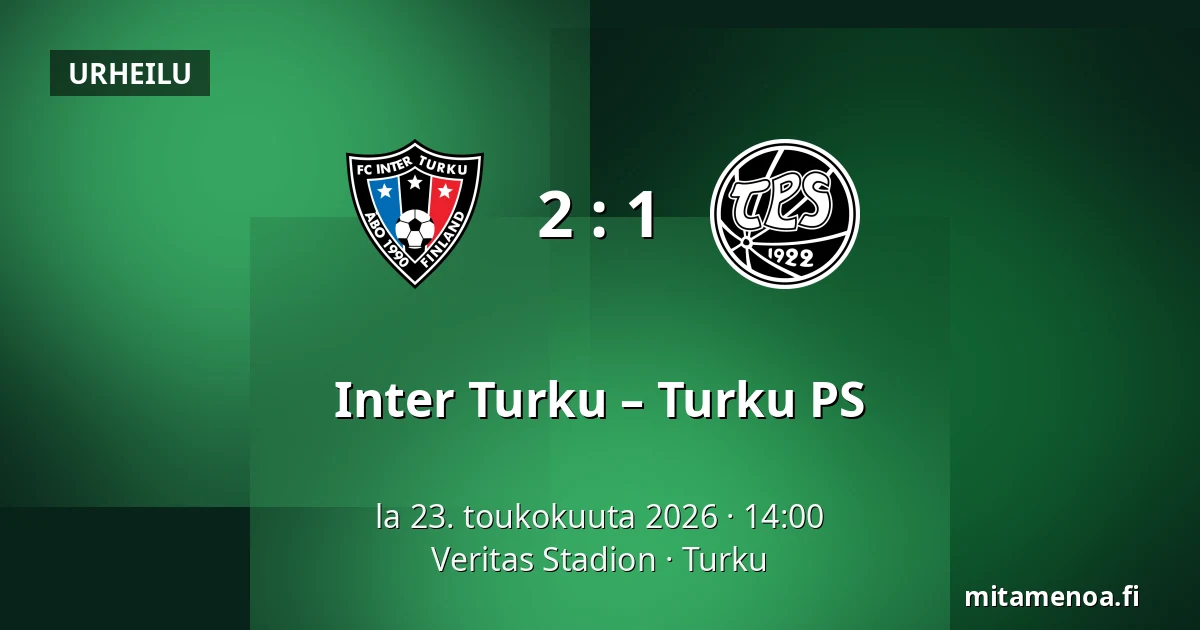 Inter Turku – Turku PS — Veritas Stadion, Turku