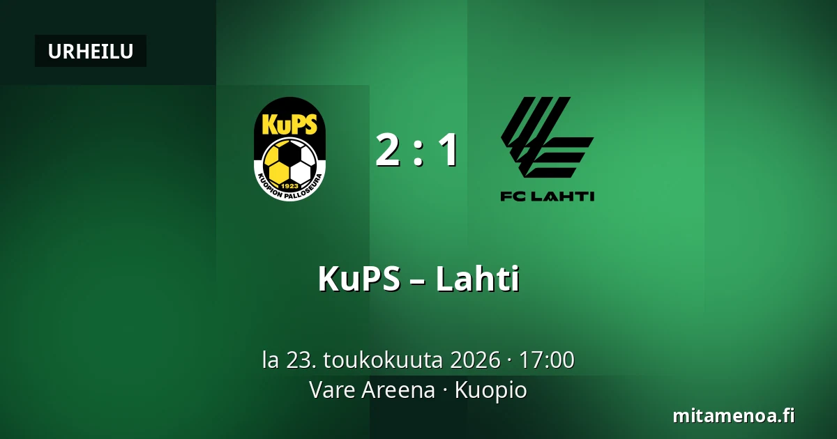 KuPS – Lahti — Vare Areena, Kuopio