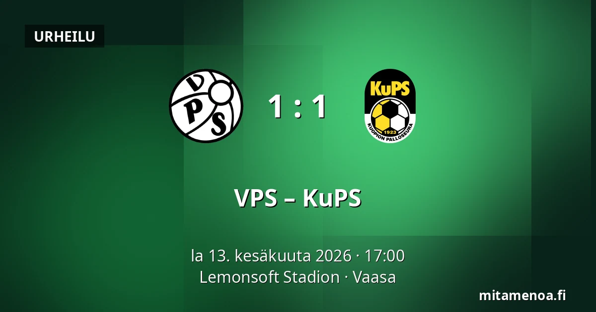 VPS – KuPS — Lemonsoft Stadion, Vaasa