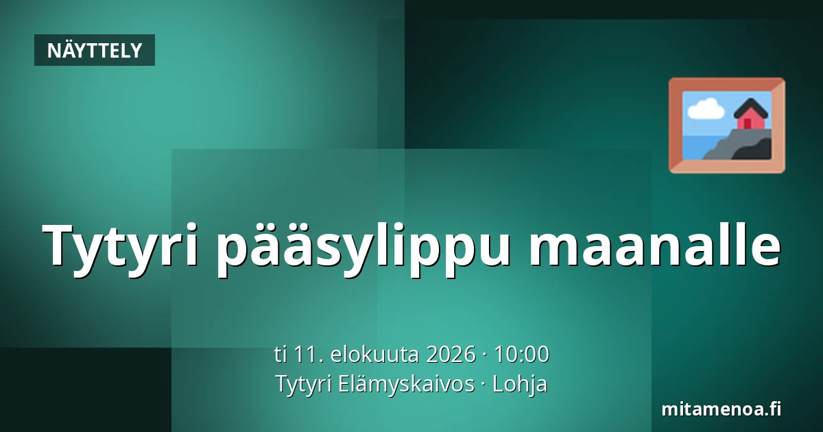 Tytyri pääsylippu maanalle — Tytyri Elämyskaivos, Lohja
