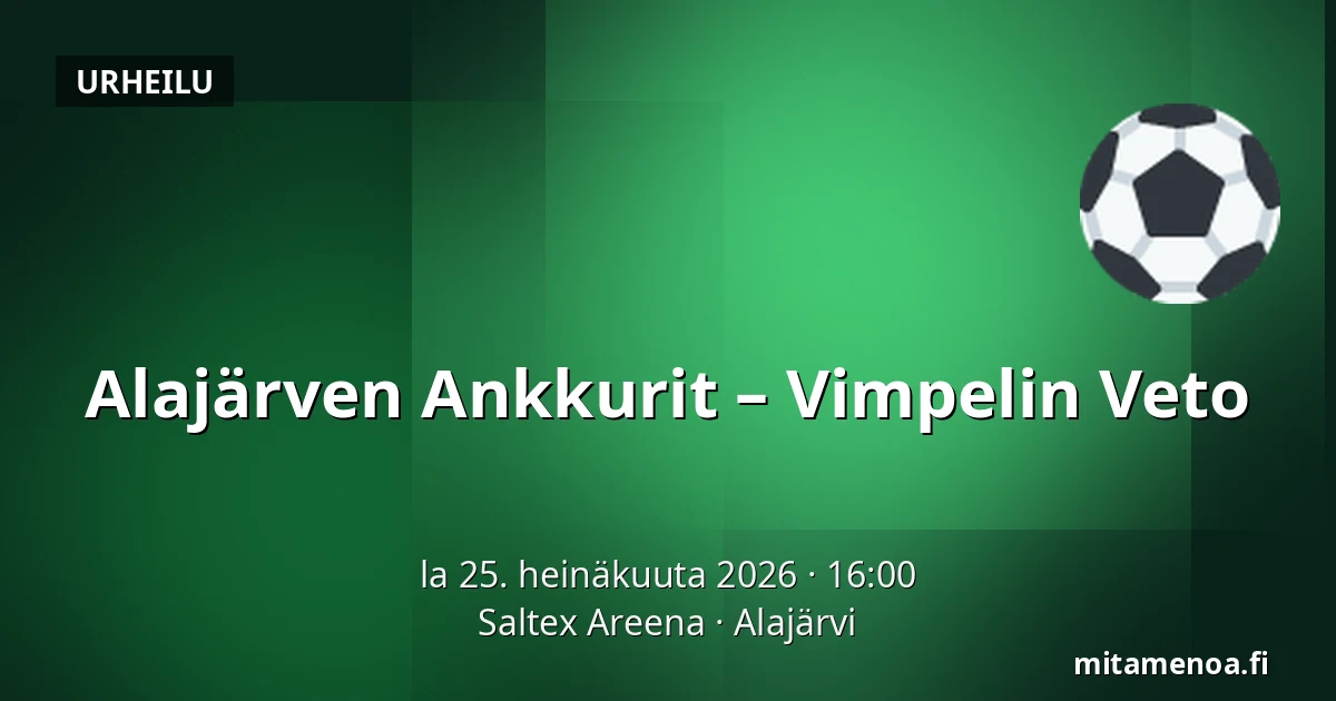 Alajärven Ankkurit – Vimpelin Veto — Saltex Areena, Alajärvi