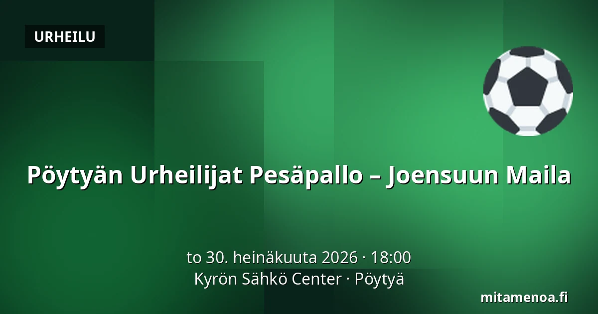 Pöytyän Urheilijat Pesäpallo – Joensuun Maila — Kyrön Sähkö Center, Pöytyä