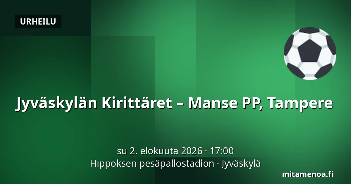 Jyväskylän Kirittäret – Manse PP, Tampere — Hippoksen pesäpallostadion, Jyväskylä