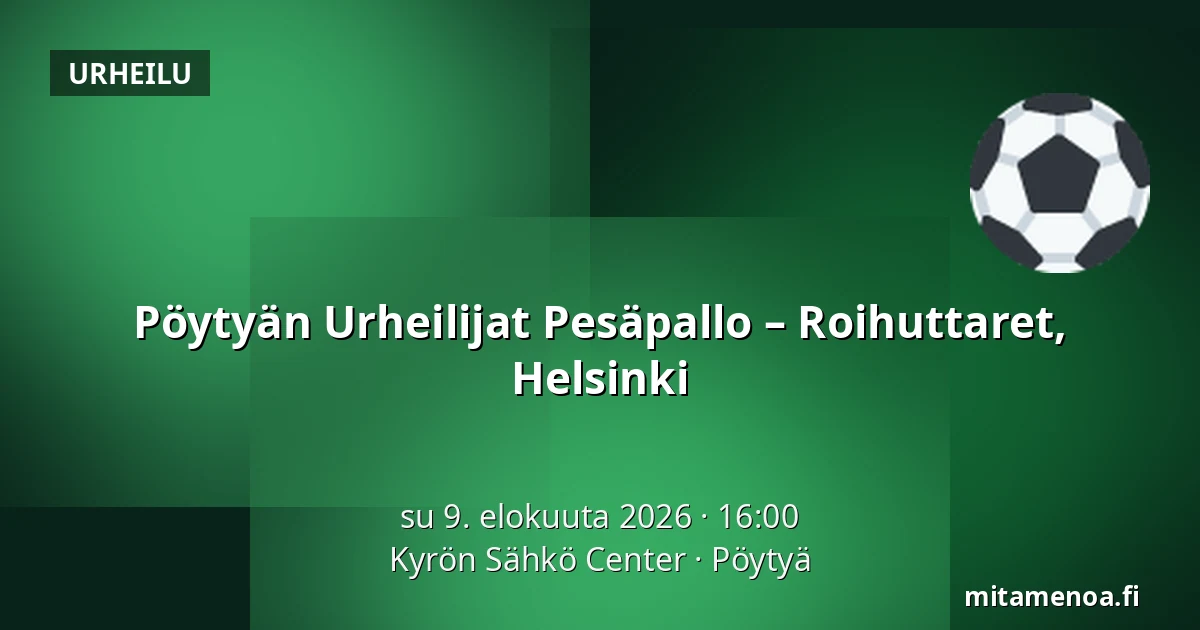 Pöytyän Urheilijat Pesäpallo – Roihuttaret, Helsinki — Kyrön Sähkö Center, Pöytyä